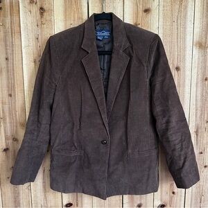 Women's Summerfield dark brown corderoy blazer 10